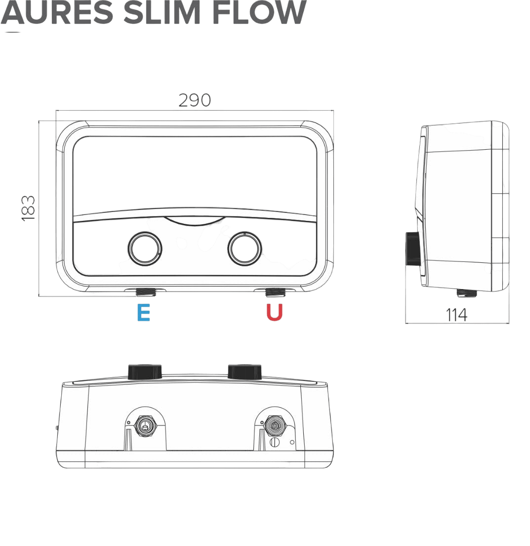 Проточен бойлер Ariston Aures SF 7 kW - ORENDA THERM