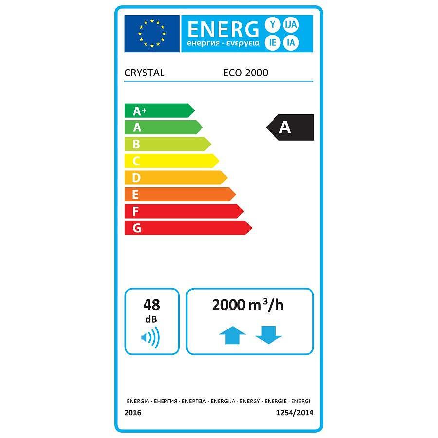 Рекуперативен блок CRYSTAL Eco - 2000, 2000m3/h - ORENDA THERM